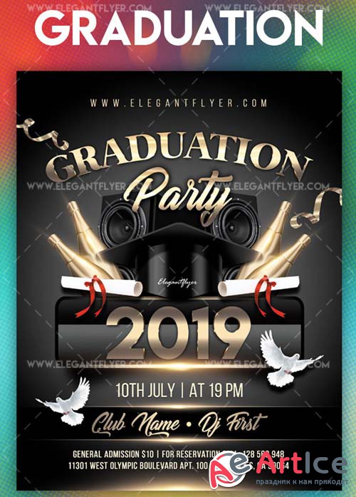 Graduation Party 2018 V2 Flyer PSD Template