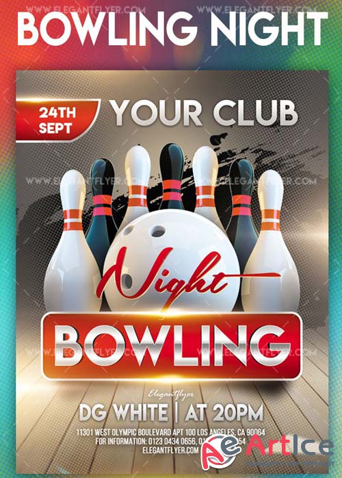 Bowling Night V7 2018 Flyer PSD Template