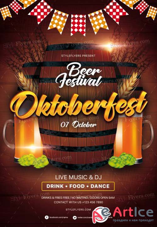 Oktoberfest V3 2018 PSD Flyer Template