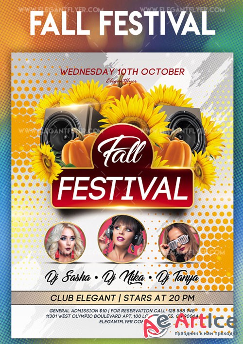 Fall Festival V11 2018 Flyer PSD Template