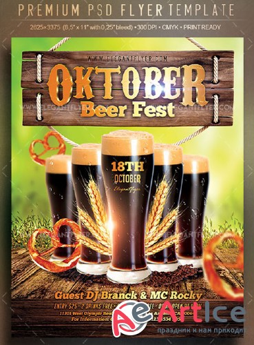 Oktober Beer Fest V1 2018 Flyer PSD Template