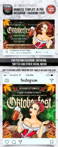 Animated Instagram V21 2018 + Facebook Flyer Template