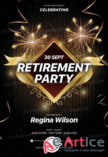 Retirement Party V1 2018 PSD Flyer Template