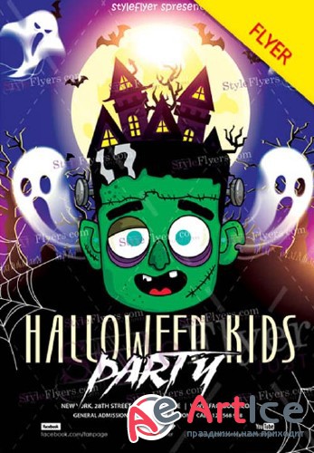 Halloween Kids Party V21 2018 PSD Flyer Template