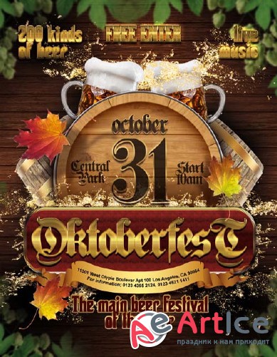 Oktoberfest V5 2018 Flyer PSD Template