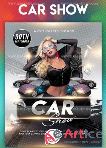 Car show V9 2018 Flyer PSD Template
