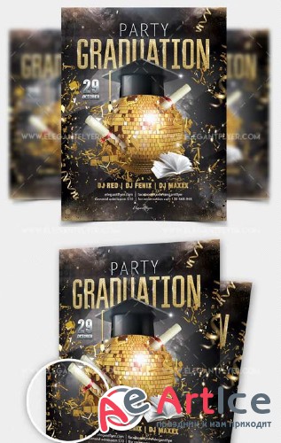 Graduation Party V12 2018 Flyer PSD Template