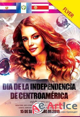 Dia de la independencia de centroamerica V1 2018 PSD Flyer Template