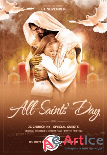 All Saints Day V1 2018 PSD Flyer Template