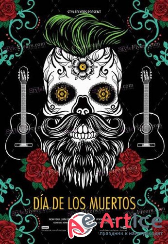 Dia De Los Muertos V1 2018 PSD Flyer Template