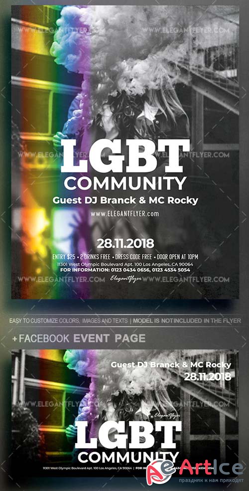 LGBT Community V15 2018 Flyer PSD Template