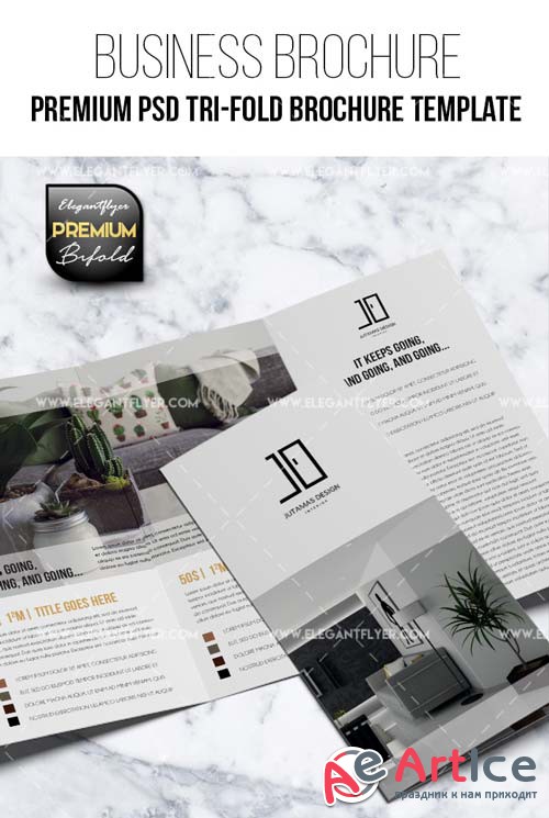 Business V50 2018 Tri-Fold Brochure PSD Template