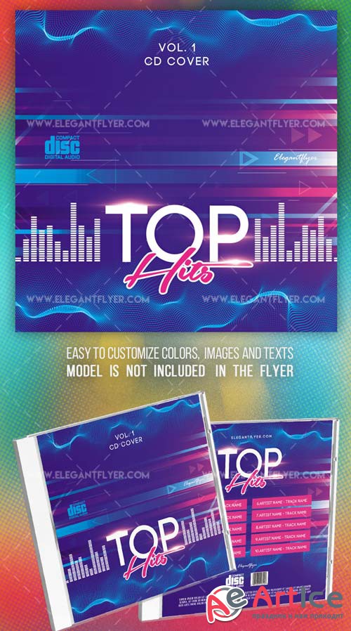 Top Hits V1 2018 PSD CD Cover Template