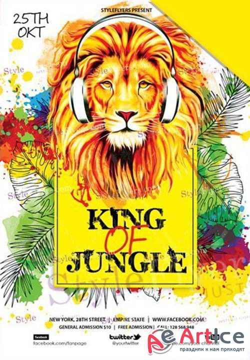 King of Jungle V1 2018 PSD Flyer Template