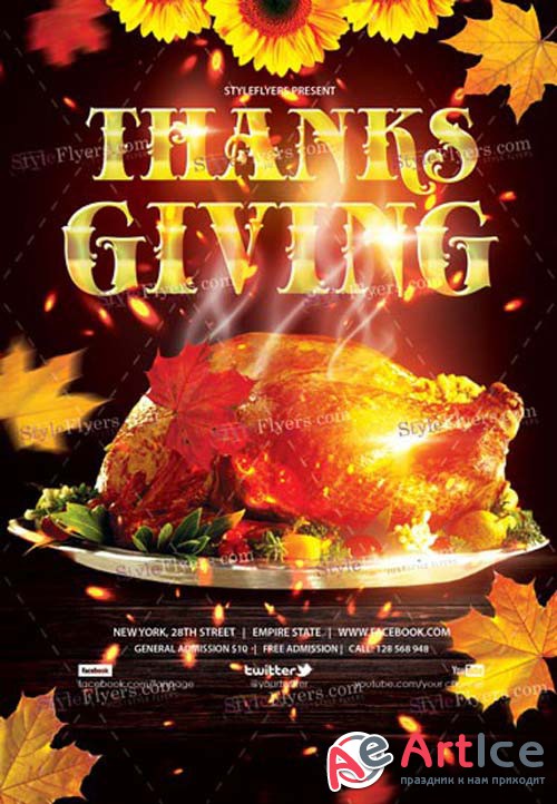 Thanksgiving Day V20 2018 PSD Flyer Template