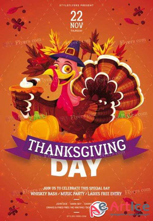 Thanksgiving Day V19 2018 PSD Flyer Template