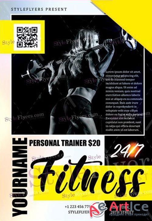 Fitness V50 2018 PSD Flyer Template
