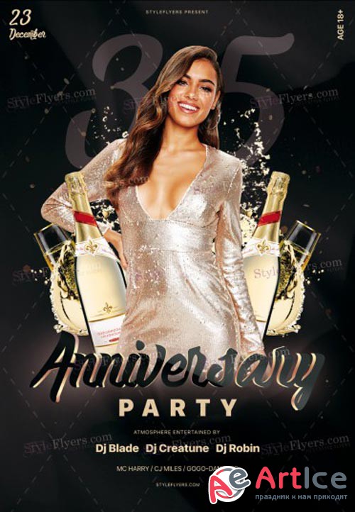 Anniversary Party V28 2018 PSD Flyer Template