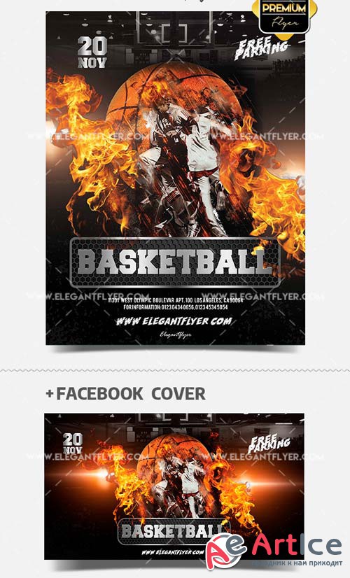 Basketball V51 2018 PSD Flyer Template
