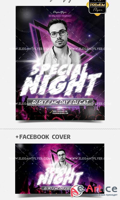 Special Club Night V17 2018 Flyer Template in PSD