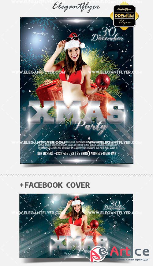 Ladies Christmas V1 2018 Night Flyer in PSD