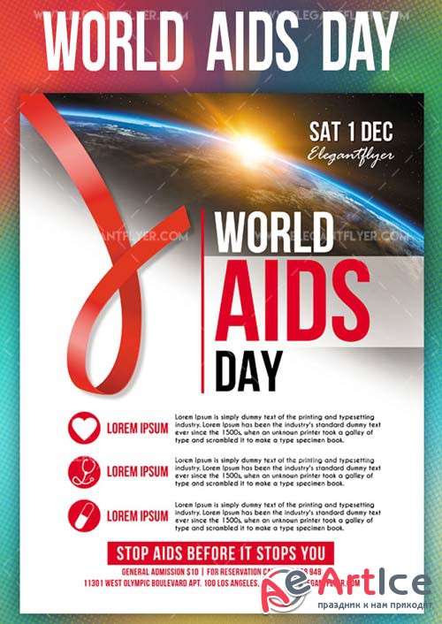 World AIDS Day V7 2018 Flyer PSD Template