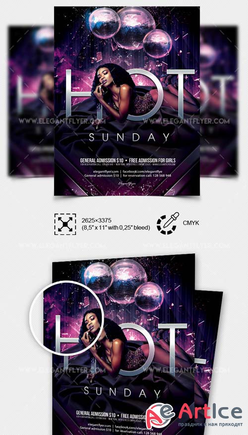 Hot Saturday Party V21 2018 Flyer PSD Template