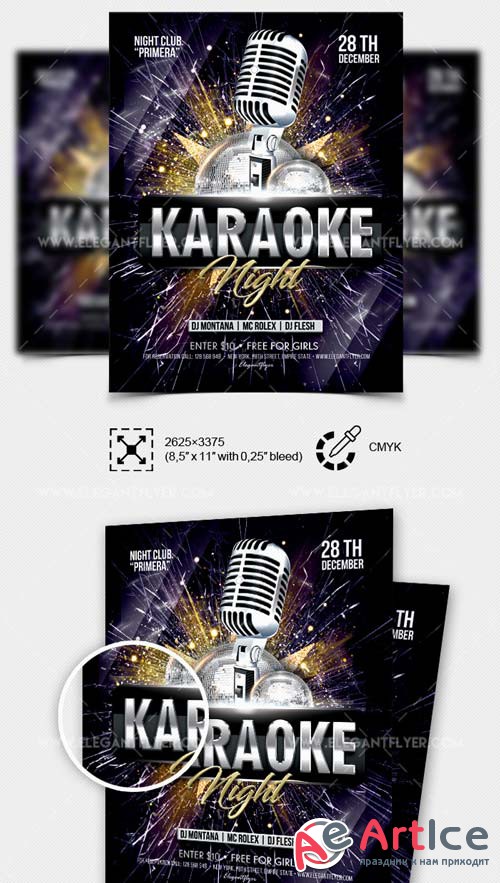 Karaoke Night V60 2018 Flyer PSD Template