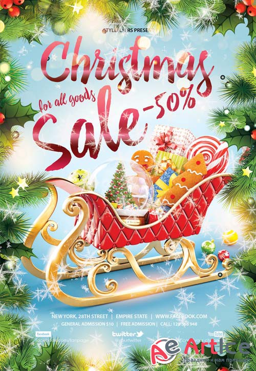Christmas Sale V66 2018 PSD Flyer Template
