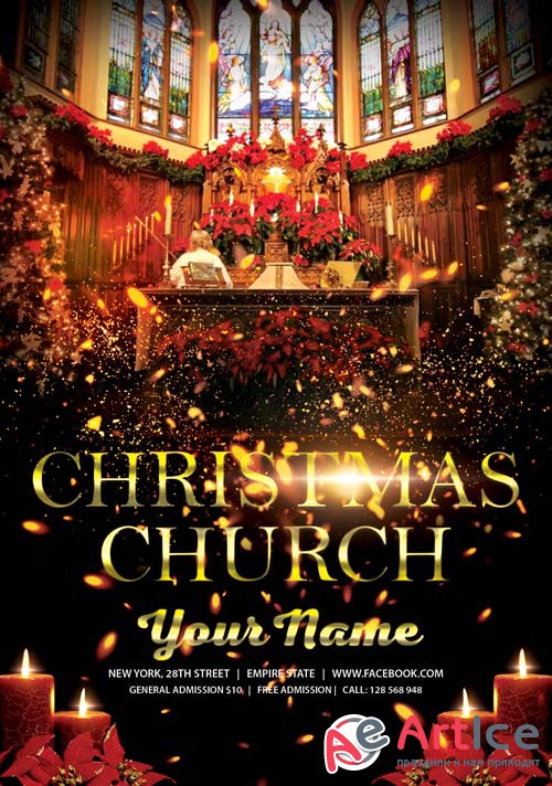 Christmas church Flyer V67 2018 PSD Flyer Template