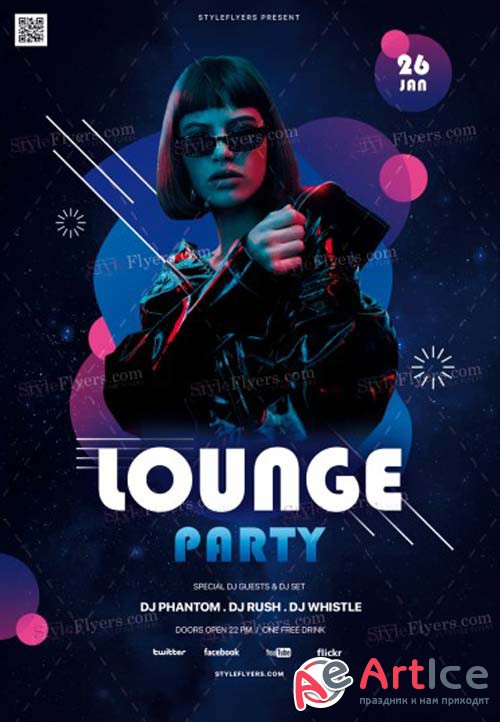 Lounge Party V26 2018 PSD Flyer Template