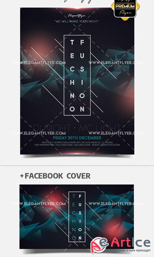 Techno Fusion V41 2018 PSD Flyer Template