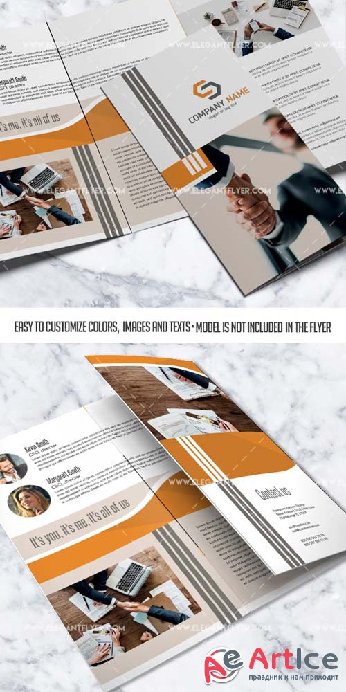 A4 V1 2018 Tri-Fold Business Brochure in PSD