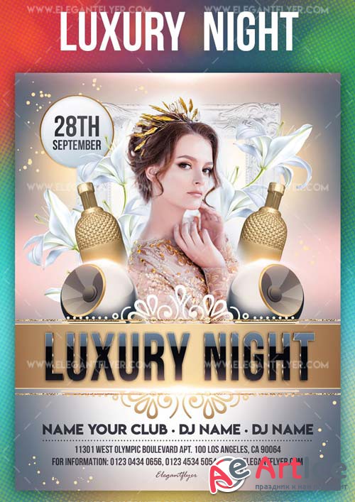 Luxury Night V1 2019 Flyer PSD Template
