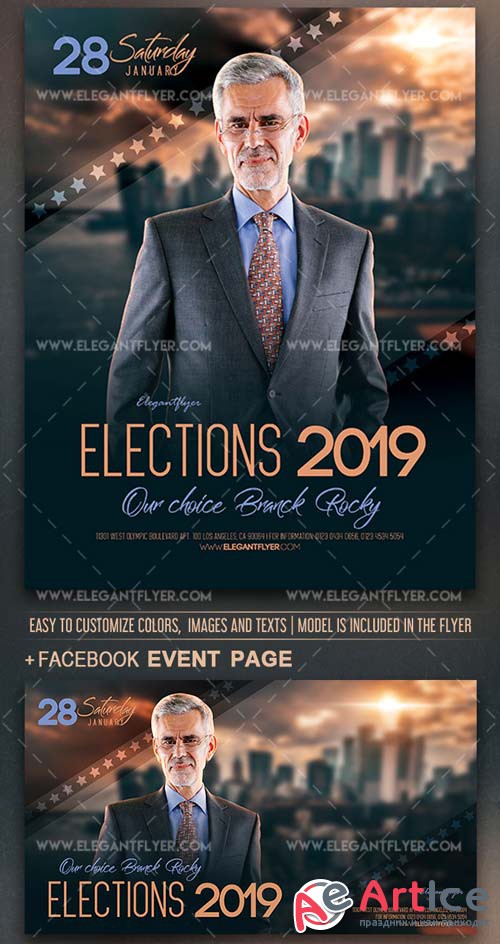 Elections V1 2019 Flyer PSD Template