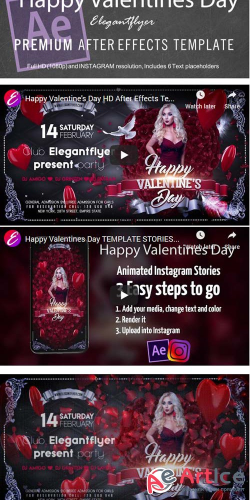 Happy Valentines Day V3 2019 After Effects Template