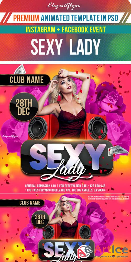 Sexy Lady V1 2019 Animated Instagram + Facebook Flyer Template