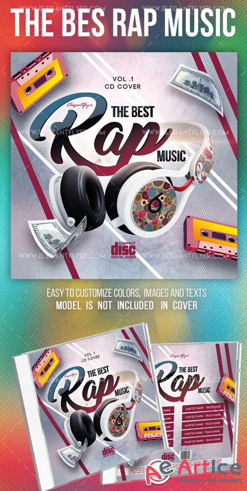 The Bes Rap Music V1 2019 Premium CD Cover PSD Template