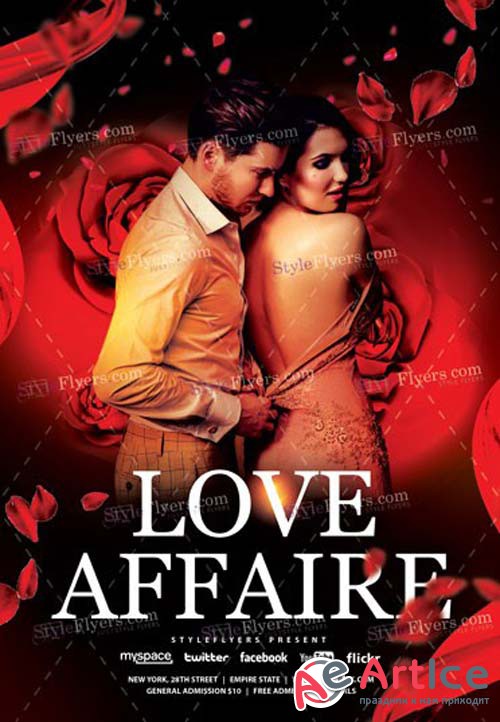 Love Affaire V1 2019 PSD Flyer Template