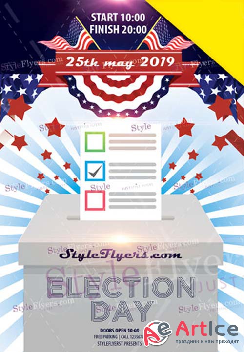 Election Day V1 2019 Flyer PSD Template