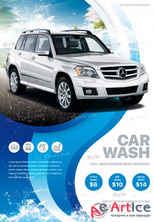 Car Wash V1 2019 PSD Flyer Template