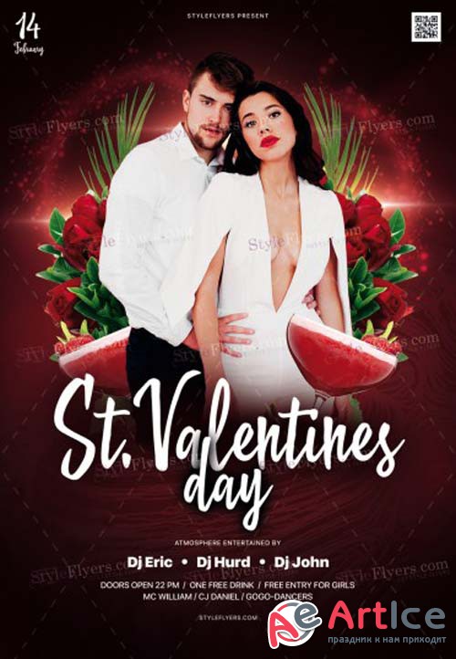 St. Valentines Day V7 2019 PSD Flyer Template