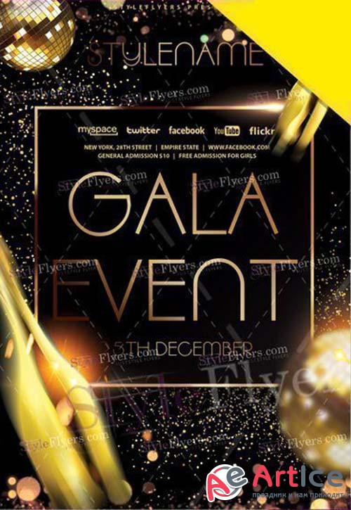 Gala Event V1 2019 PSD Flyer Template
