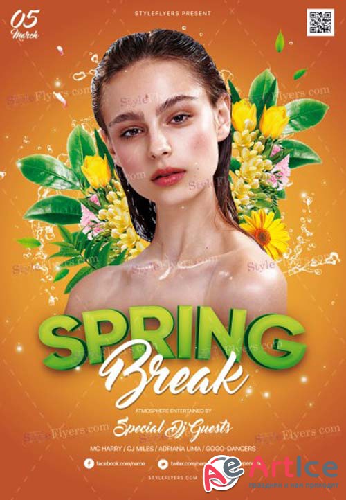 Spring Break V1 2019 PSD Flyer Template