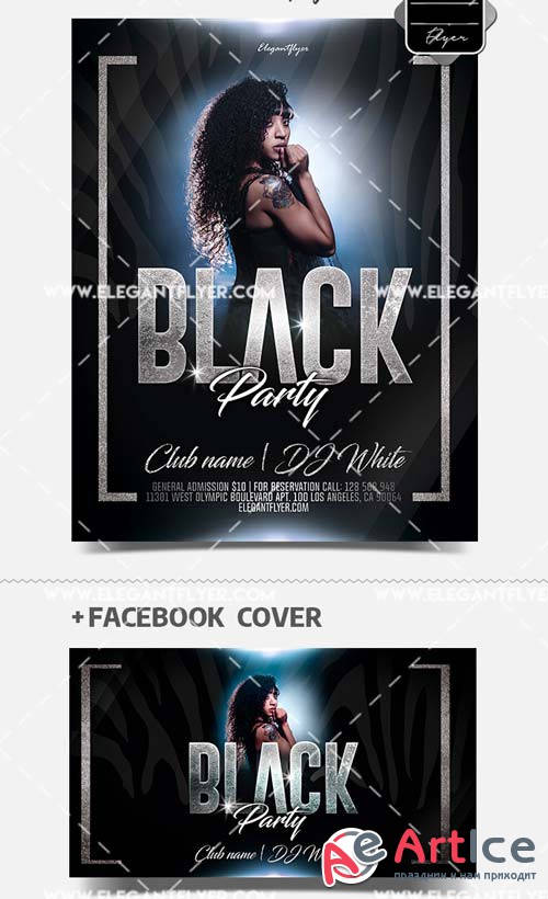 Black Mood V1 2019 PSD Flyer Template + Facebook Cover + Instagram Post