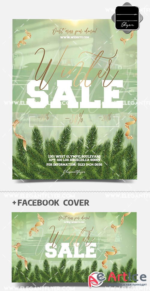 Winter Sale V1 2019 PSD Flyer Template + Facebook Cover + Instagram Post