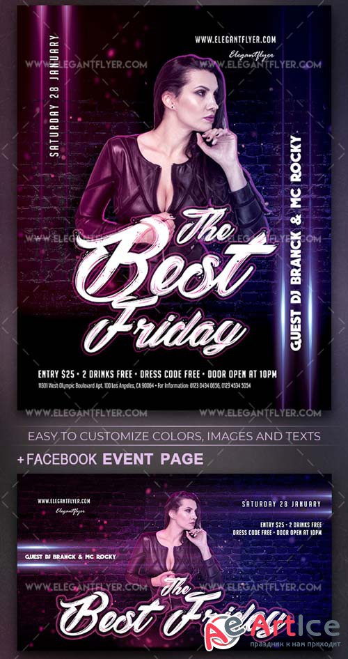 The Best Friday V1 2019 Flyer PSD Template+ Facebook Cover + Instagram Post