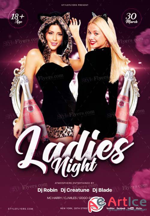 Ladies Night V2 2019 PSD Flyer Template