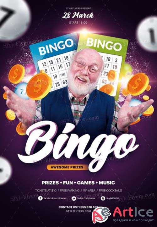 Bingo V2 2019 PSD Flyer Template