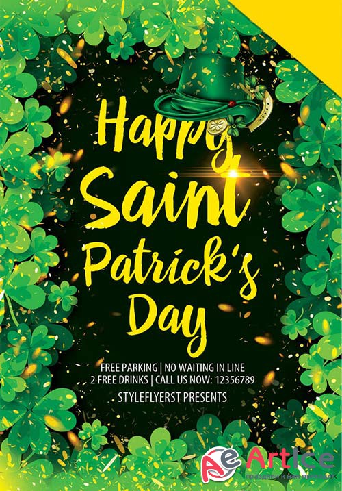 St. Patricks Day Flyer V2 2019 PSD Template